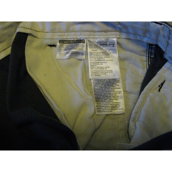 Mens Levi's Levi Strauss Gray Cargo Shorts 100% Cotton White Tab Size 40 - Picture 3 of 3